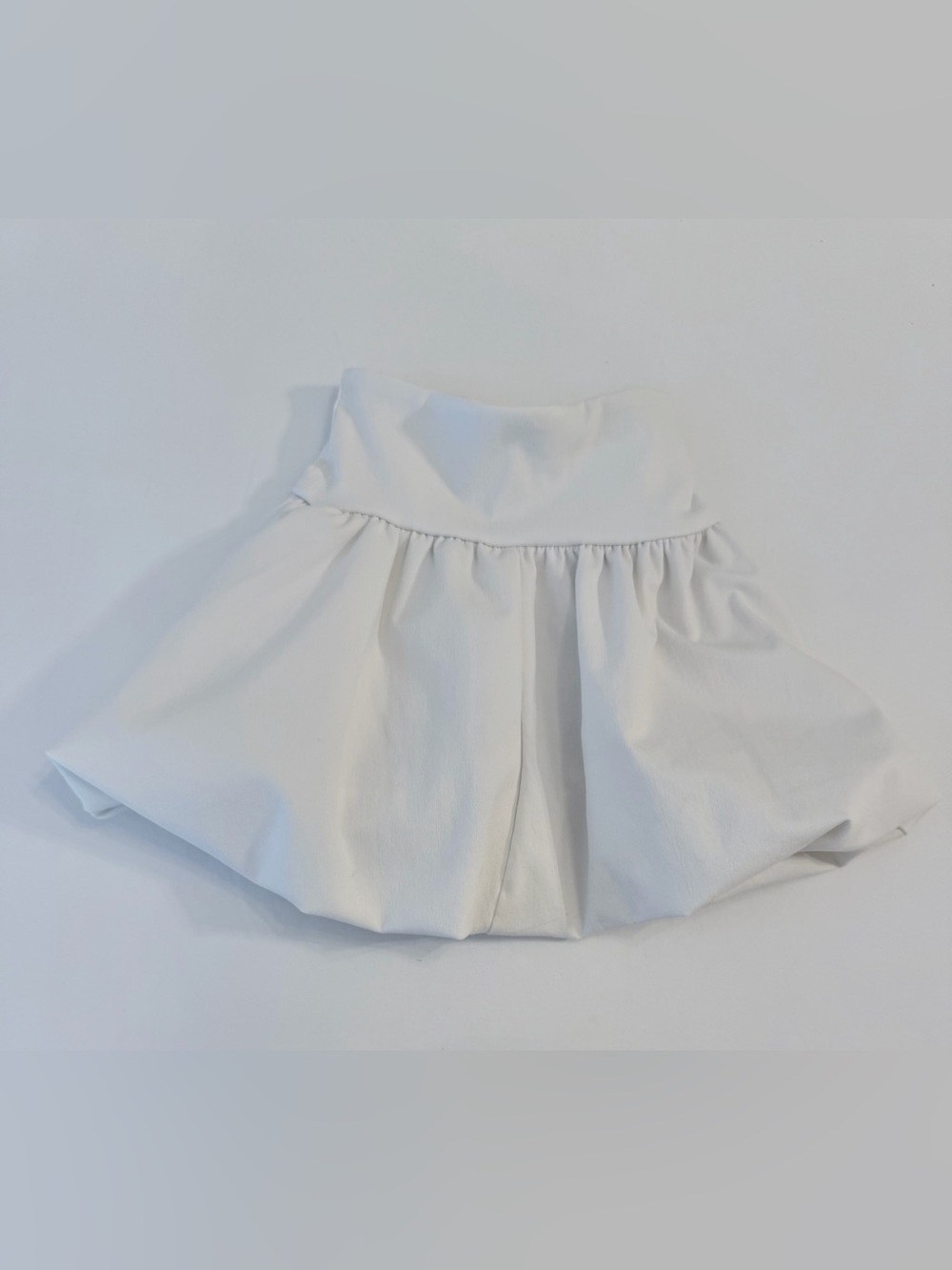 Zara Girl White High-Waist Flared Mini Bubble Skirt in White Size 6